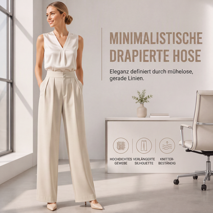 Damen-Hosenanzughose mit hoher Taille und elastischem Rückenteil