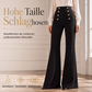 Hochtaillierte Doppelreiher-Hose für Damen