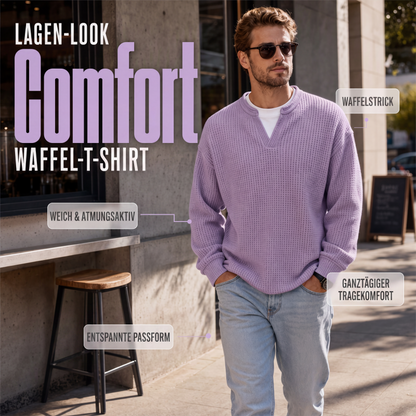 🔥Must-Have🔥👕 Strukturierter Waffel-Pullover für Herren