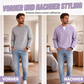 🔥Must-Have🔥👕 Strukturierter Waffel-Pullover für Herren