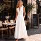 Bestseller🏆👗 Ärmelloses Maxikleid mit tiefem V-Ausschnitt – zeitlose Silhouette und mühelose Eleganz für jeden Anlass