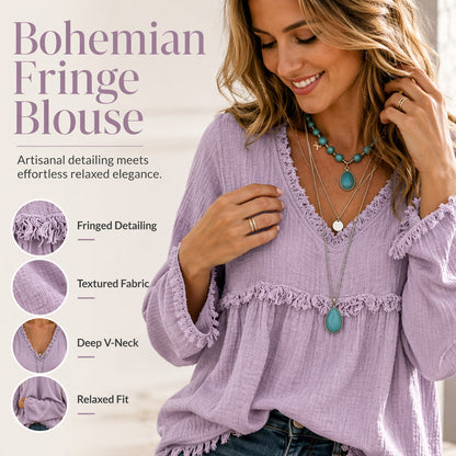 💎👚 Neuheiten – Zeitlich begrenztes Angebot – Damen lässiges V-Ausschnitt-Langarm-Oberteil