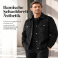 🎉Herbst-Special – 50 % Rabatt！🧥Herrenjacke aus Kunstwildleder mit Schachbrettmuster