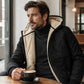 Gefütterte Herren-Winterjacke mit Kapuze