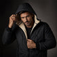 Gefütterte Herren-Winterjacke mit Kapuze