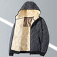 Gefütterte Herren-Winterjacke mit Kapuze