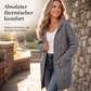 Lange Strick-Cardigan mit Kapuze und Taschen für Damen