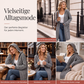 Lange Strick-Cardigan mit Kapuze und Taschen für Damen