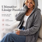 Lange Strick-Cardigan mit Kapuze und Taschen für Damen