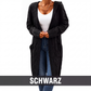 Lange Strick-Cardigan mit Kapuze und Taschen für Damen