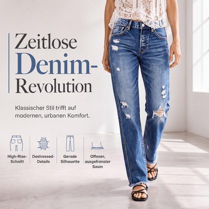 💎👖 Neuheiten – High-Waist-Distressed-Jeans – vintage und vielseitig