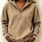 💎🌸 Bestseller – Legeres Ripp-Hoodie mit Halbreißverschluss – lässig und weich