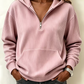 💎🌸 Bestseller – Legeres Ripp-Hoodie mit Halbreißverschluss – lässig und weich