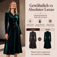💎✨ Jetzt im Trend – Samt-A-Linienkleid mit Knopfleiste – stylisch