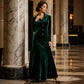 💎✨ Jetzt im Trend – Samt-A-Linienkleid mit Knopfleiste – stylisch