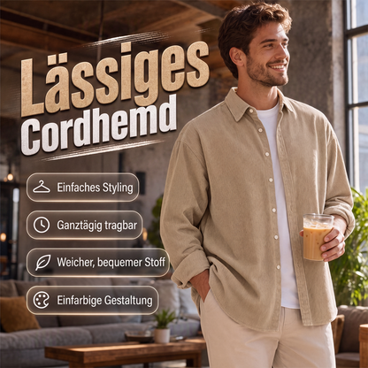 👕 50 % RABATT | Lässig, zeitlos & vielseitig – Herren Cordhemd in lockerer Passform