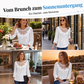 📢📢50%Rabatt!!!🎉✨Damen Freizeit Bluse mit Spitzenbesatz, Lochmuster und 3/4-Ärmeln