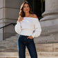 💎🔥 Jetzt im Trend – Gerippter Off-Shoulder-Pullover – vielseitig