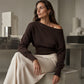 💎🔥 Jetzt im Trend – Gerippter Off-Shoulder-Pullover – vielseitig