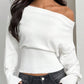 💎🔥 Jetzt im Trend – Gerippter Off-Shoulder-Pullover – vielseitig