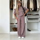 Damen-Set aus Oberteil und weitem Bein-Hose
