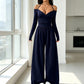 Eleganter Neckholder-Jumpsuit mit tiefem V-Ausschnitt für Damen
