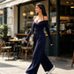 Eleganter Neckholder-Jumpsuit mit tiefem V-Ausschnitt für Damen