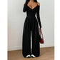 Eleganter Neckholder-Jumpsuit mit tiefem V-Ausschnitt für Damen