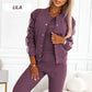Lässiges 3-teiliges Set für Damen - Jacke, Tanktop und Hose