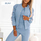Lässiges 3-teiliges Set für Damen - Jacke, Tanktop und Hose