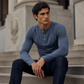 🎪 Neuheiten-Launch + 50% = doppelte Überraschung! Langarm-Henleyshirt für Herren im lässigen Stil