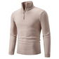 Modischer Herrenpullover mit Stehkragen und Viertelreißverschluss