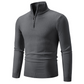 Modischer Herrenpullover mit Stehkragen und Viertelreißverschluss