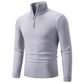 Modischer Herrenpullover mit Stehkragen und Viertelreißverschluss
