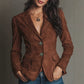 💎🧥 Neuheiten – Taillierter Wildleder-Blazer – elegant und vielseitig