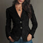 💎🧥 Neuheiten – Taillierter Wildleder-Blazer – elegant und vielseitig