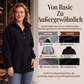 Weites Damen-Sweatshirt mit Druckknöpfen zum Überziehen