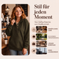 Weites Damen-Sweatshirt mit Druckknöpfen zum Überziehen