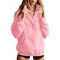 Weites Damen-Sweatshirt mit Druckknöpfen zum Überziehen