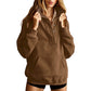 Weites Damen-Sweatshirt mit Druckknöpfen zum Überziehen