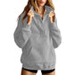 Weites Damen-Sweatshirt mit Druckknöpfen zum Überziehen