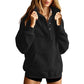 Weites Damen-Sweatshirt mit Druckknöpfen zum Überziehen