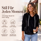 Samt-Kapuzenpullover mit Kordelzug für Damen