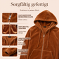 Samt-Kapuzenpullover mit Reißverschluss für Damen