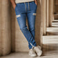 👖✨Bestseller – Slim-Fit-Jeans-Jogginghose mit Stretch-Bund – Einfach anzuziehen und mit elegantem, konisch zulaufendem Schnitt für den Alltag