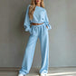 📢📢50%Rabatt!!!🎉✨2-teiliges Set: Sweatshirt und Hose für Damen