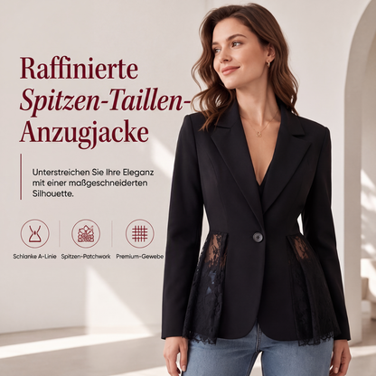 Damen-Blazer aus Spitze im Patchwork-Stil