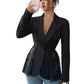Damen-Blazer aus Spitze im Patchwork-Stil