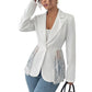 Damen-Blazer aus Spitze im Patchwork-Stil