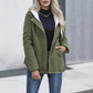 Damen-Jacke mit langem Arm, Kapuze und Plüschfutter